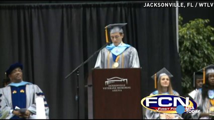'Homeless valedictorian' gives emotional speech