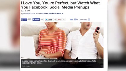 Social media prenuptial agreements latest trend