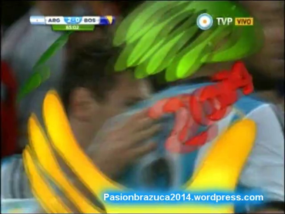 Argentina 2 Bosnia 1 (Relato Sebastian Vignolo) Mundial Brasil 2014 Los goles