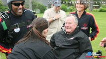 George H.W. Bush goes skydiving for his 90th birthday