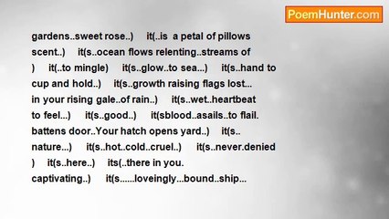 Is It Poetry - it(s Run Out Of Words)     it(s lovingly