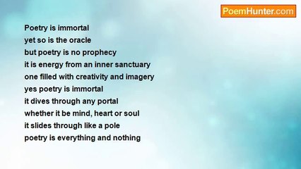 Adens Kamwi - Poetry is immortal