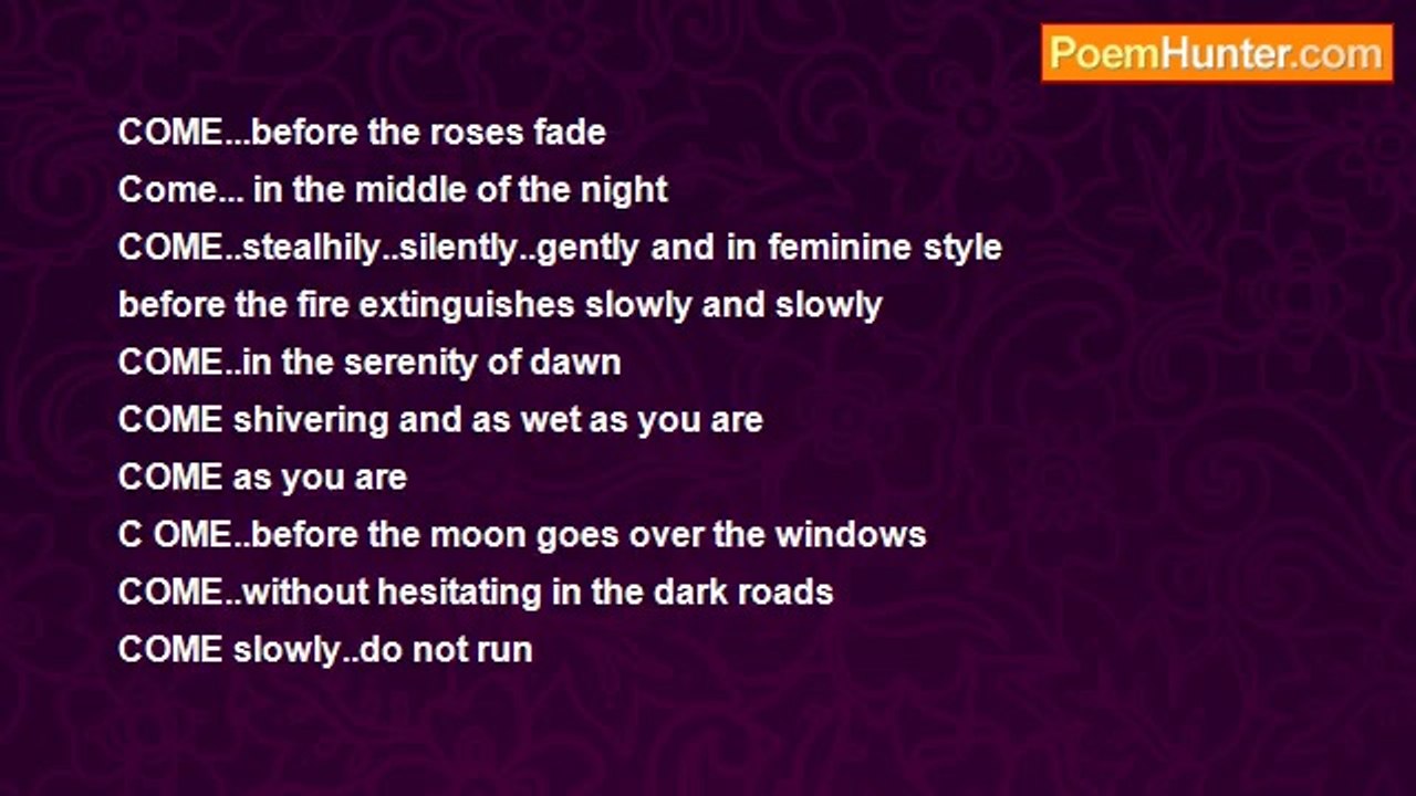 Metin Sahin - COME.....COME ALONG NOW