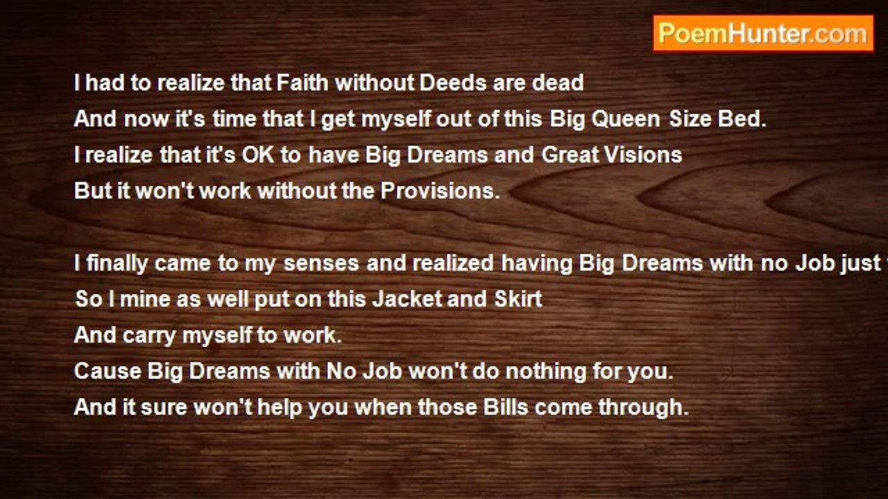 Tracie Brown - Big Dreams, No Job!