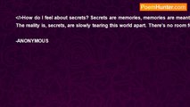 anonymous secrets - SECRETS