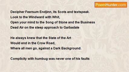 sheena blackhall - Iain Banks RIP