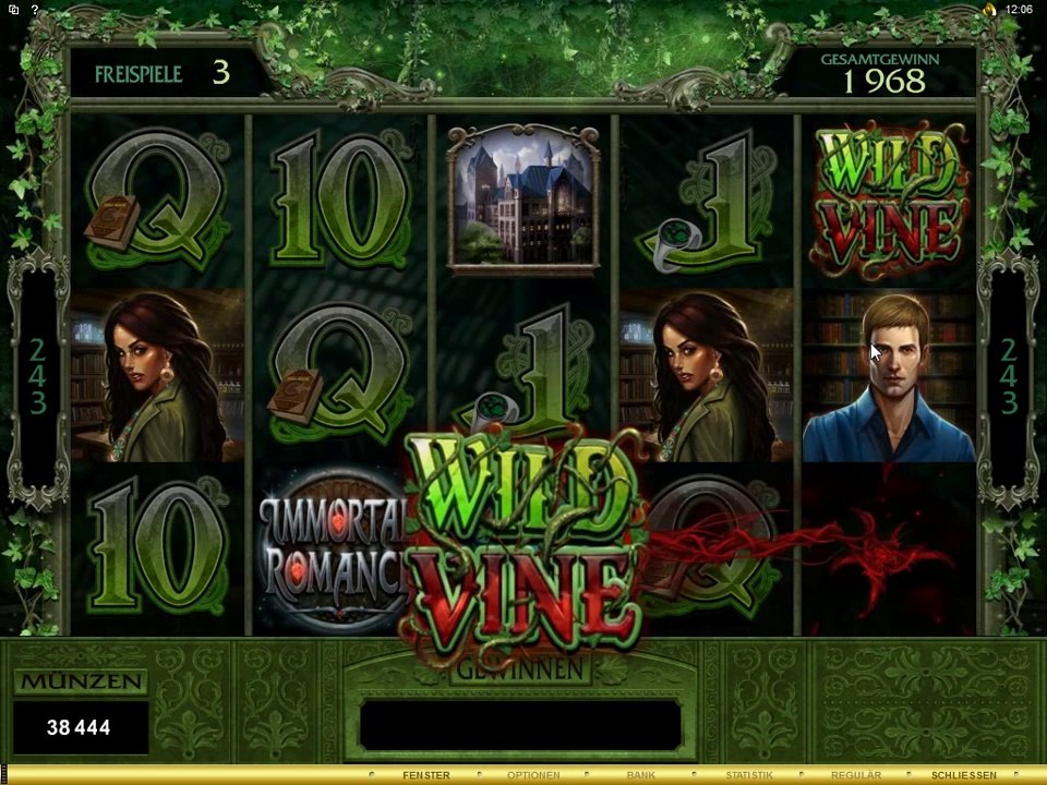 Immortal Romance Slot - Wild Vine Feature - Big Win (124x Betsize)