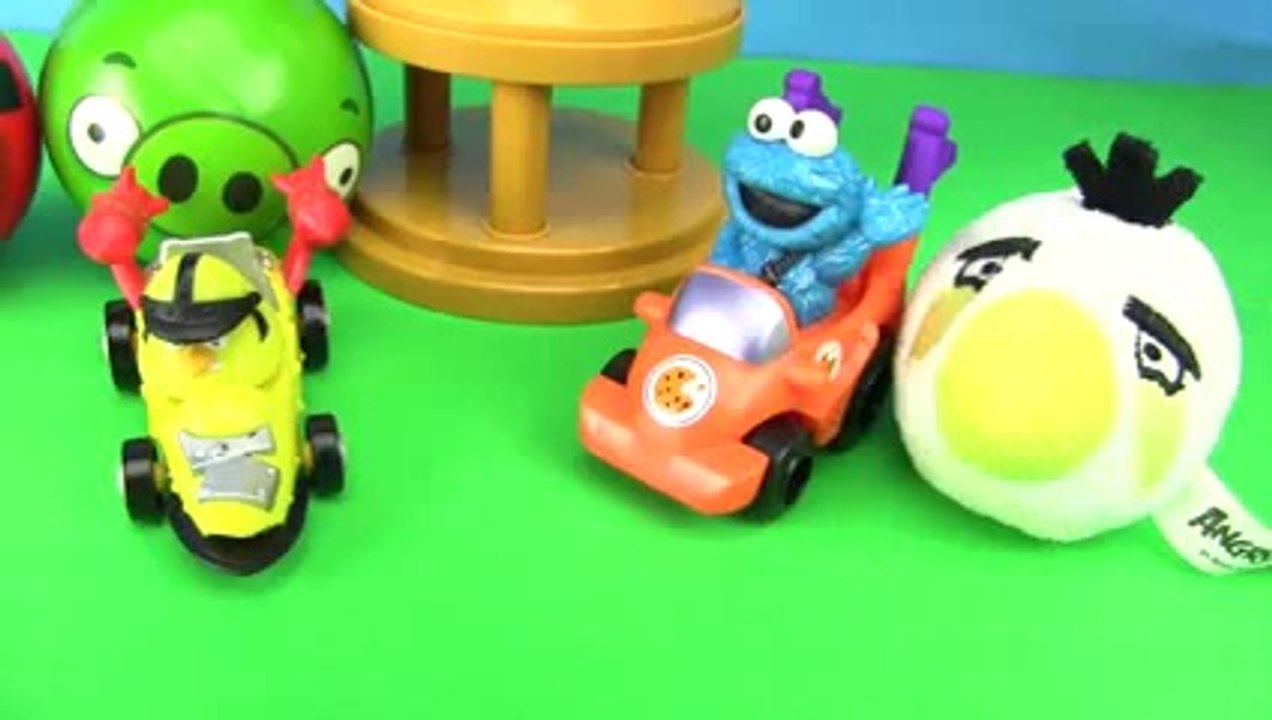 Angry Birds Go! Jenga Trophy Cup Game, Cookie Monster -Box Open, Review