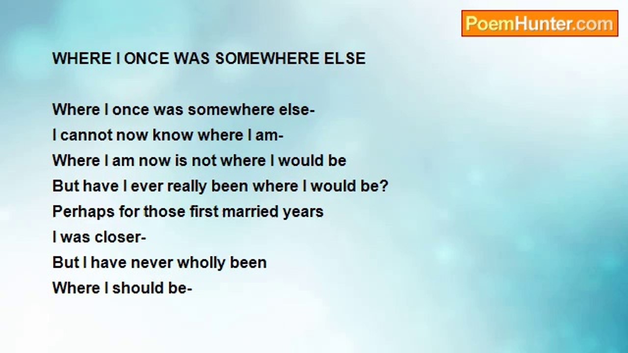 Shalom Freedman - Where I Once Was Somewhere Else