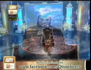 Junaid Jamshed at Qtv live shab e miraj mehfil e naat 27 Rajab 6 June 2013