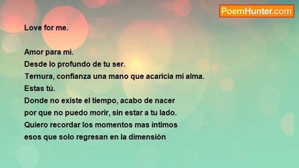 Zoila Amelia Casas AphesteguyRöber - Love for me