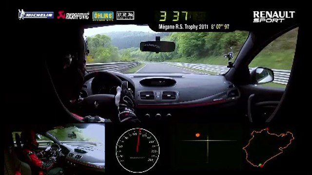 Caméra embarquée avec la Renault Mégane RS 275 Trophy-R (2014)