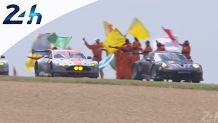 24 Heures du Mans 2014: Aston Martin #95 pass the finish line