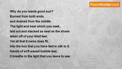 Is It Poetry - burned at both ends