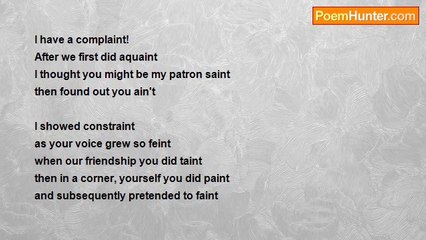 JAMES T. ADAIR - I have a complaint!