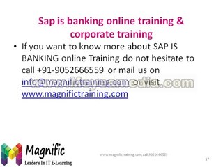 sap is banking online training & corporate training