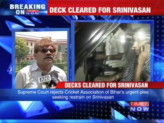 Decks cleared for N Srinivasan