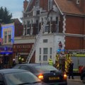 Portsmouth Pigeon rescued by fire brigade.