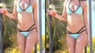 Tv actress Jasmin Walia flaunts her curves on the poolside