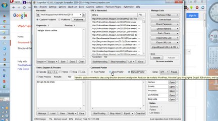 Tutorial Scrapebox #9: Mengenal Fast, Slow, dan Manual Comment Poster