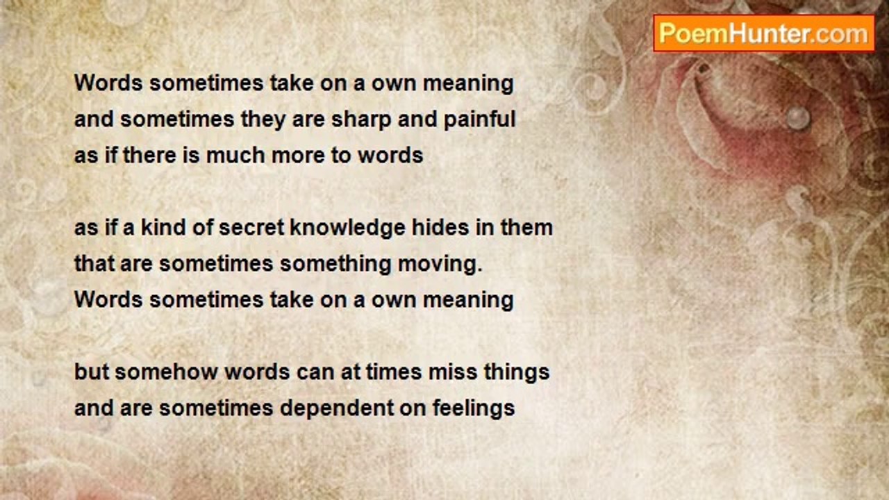 Gert Strydom - Words Sometimes Take On A Own Meaning