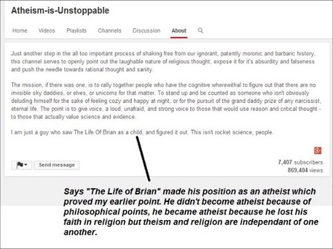Atheism is Unstoppable? Refuting an atheist douchebag