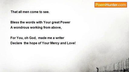 Cynthia BuhainBaello - A Writer's Prayer