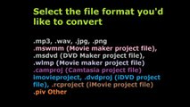 supported file format for creating youtube video