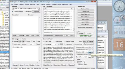 Tutorial Scrapebox #11: Mengenal Fungsi Ping, RSS Ping, dan Check Links