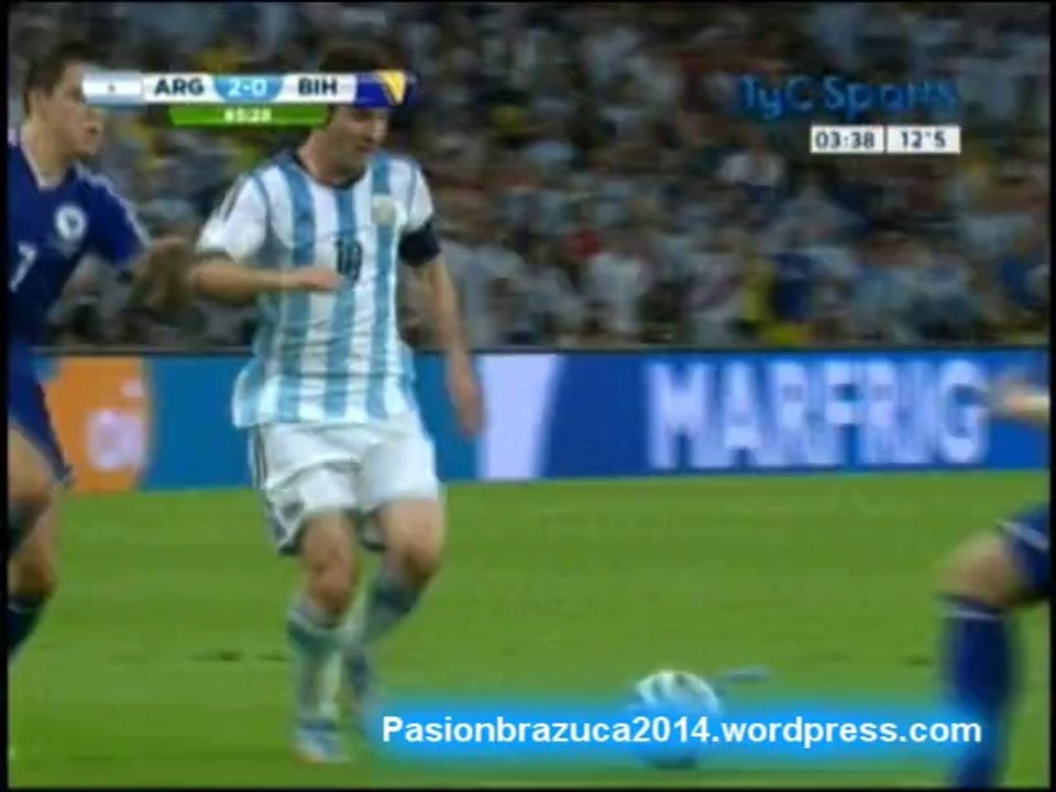 Argentina 2 Bosnia 1 (Relato  Walter Nelson)  Mundial Brasil 2014 Los goles