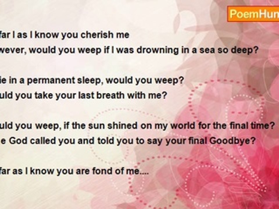 Dev Robinson - Would You Weep?
