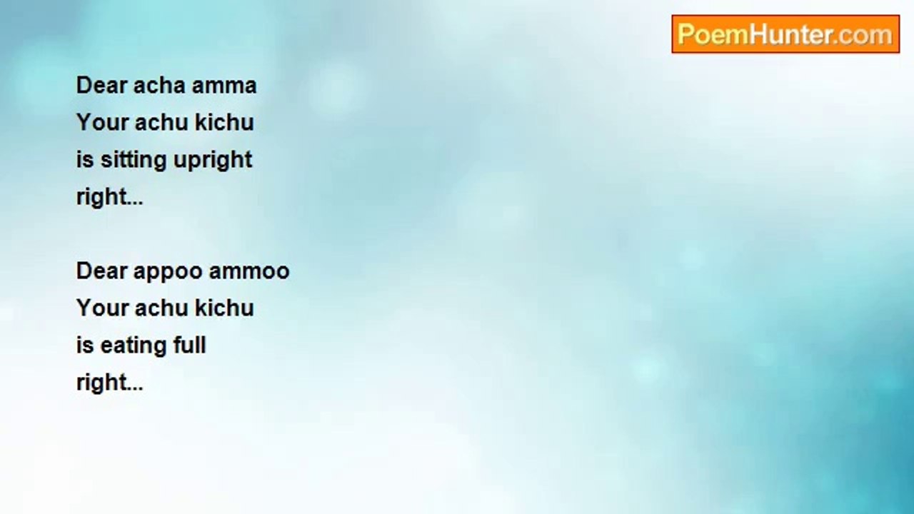Dr PJ Raj Kamal - Achu Kichu Is feeling sleepy