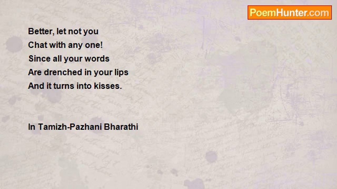 anushmadhu P.Bharathi - Drenched kisses.