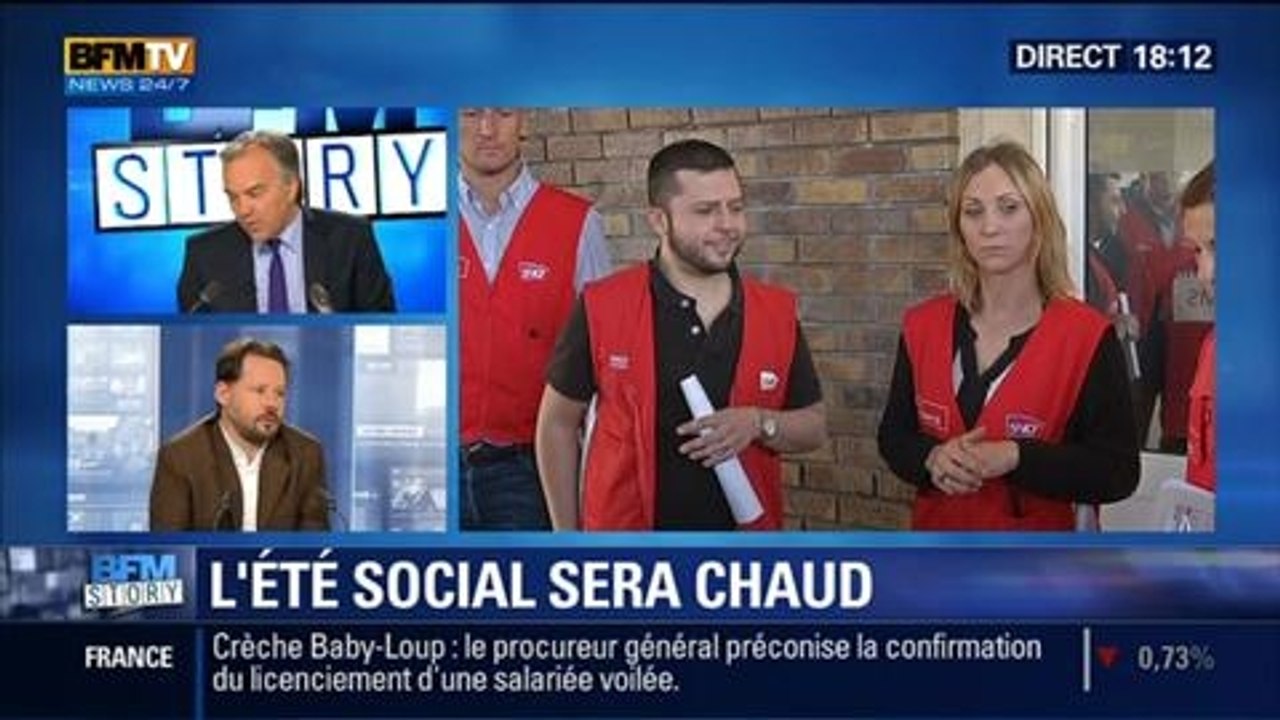 BFM Story: Grève à la SNCF: "S'il y a des gens qui prennent les bacheliers en otage, c'est le gouvernement", François Delapierre - 16/06