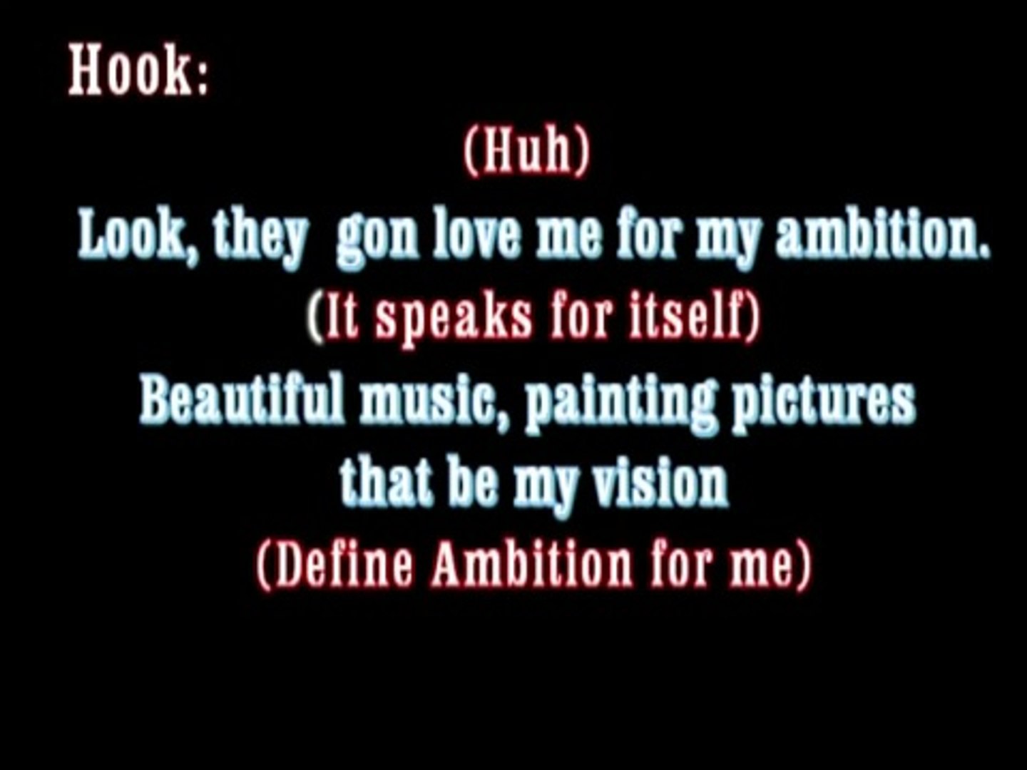 Ambition Lyrics