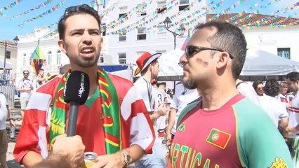 Germany and Portugal fans gather in Salvador