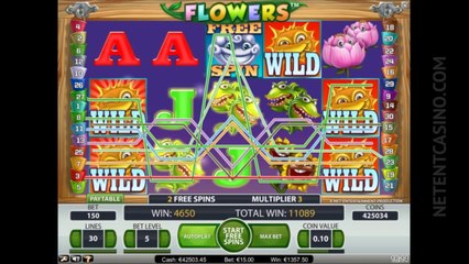 Flowers™ Video Slot by Netent Casino (Net Entertainment Software)
