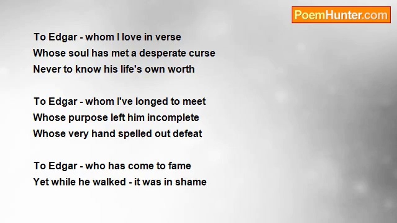 Jane Van Doe - > To Edgar   (Allen Poe, Edgar A...