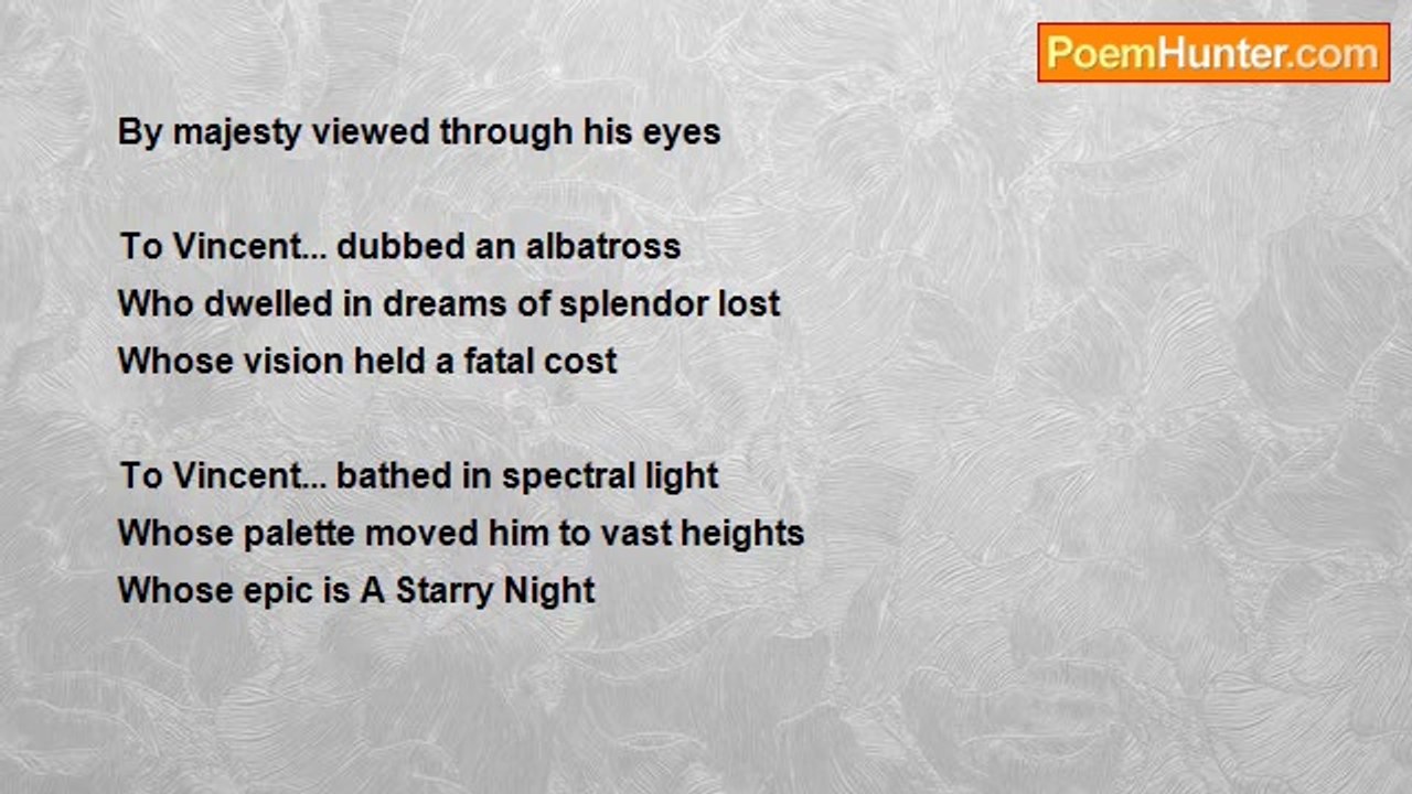 Jane Van Doe - > To Vincent (Van Gogh, Vincent Van Gogh)