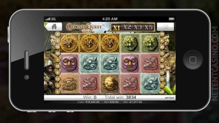 Gonzos Quest Touch™ Mobile Video Slot by Netent Casino (Netent Touch Software)