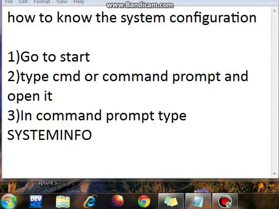 how to know system configuration without any software