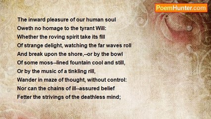 Henry Alford - Sonnet LXXXVIII. The inward pleasure of our human soul