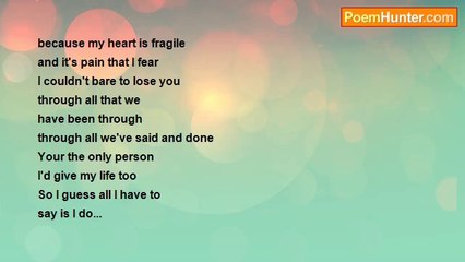 Kellie Teter - I do, I will marry you.