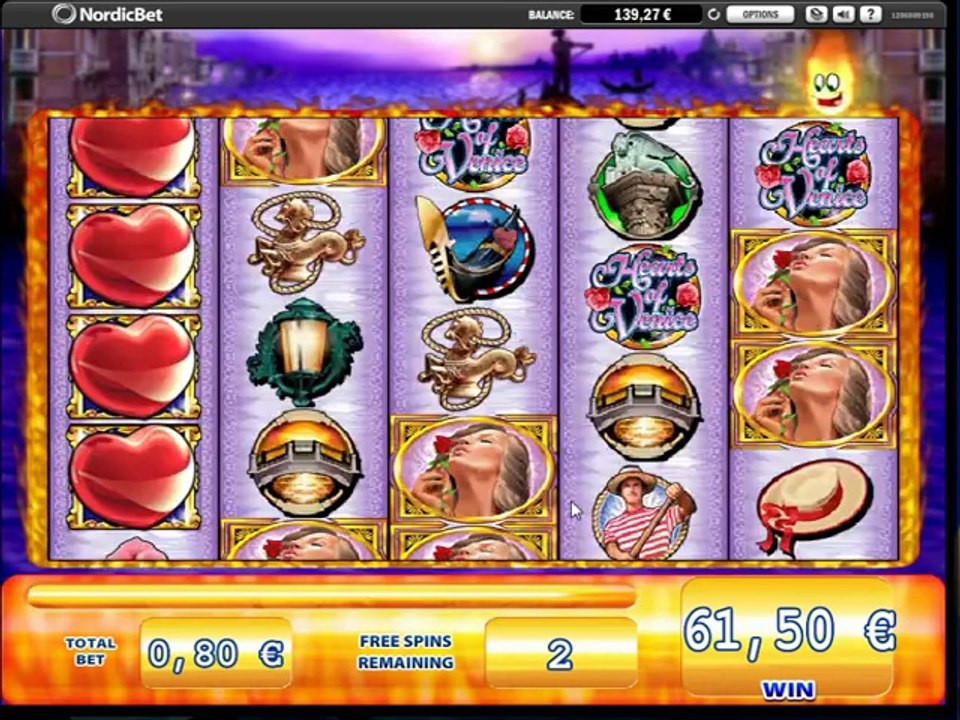 Hearts of Venice Slot Freespin Feature Big Win 111x Bet