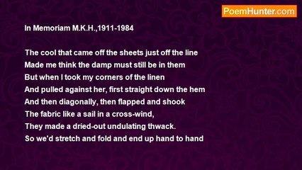 Seamus Heaney - From Clearances 5