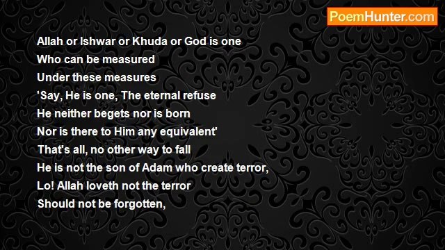 Aftab Alam - He neither begets nor is born