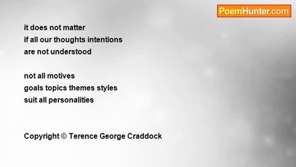 Terence George Craddock (Spectral Images and Images Of Light) - Differences In Aspirations