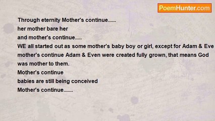 Sylvia Loven Carter - Mother's Continue...