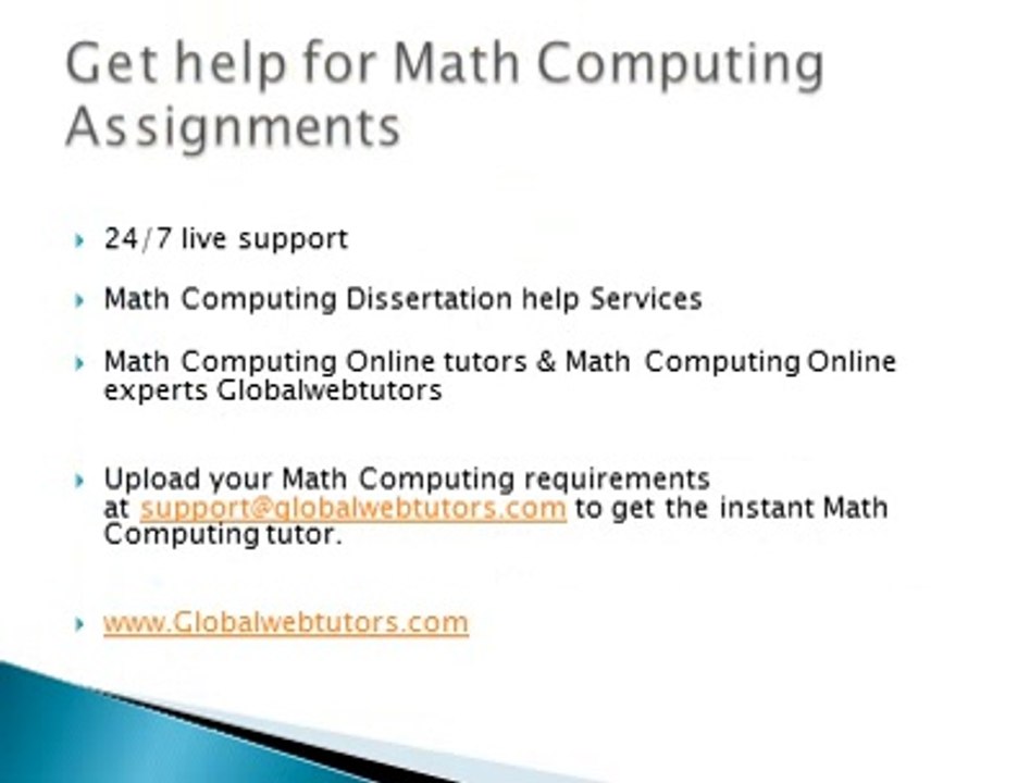 Math Computing Assignment Help
