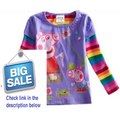 Best Deals Peppa Pig Spring/fall T-shirt, Long Sleeve, Cotton,purple,white,... Review